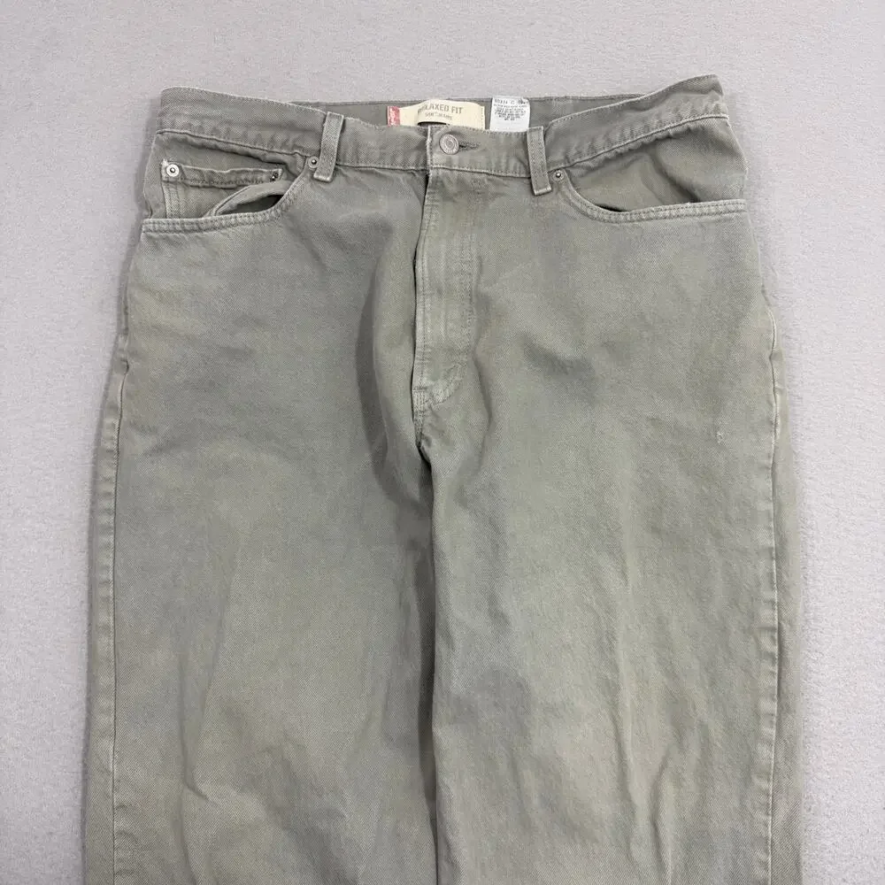 Vintage Levis 550 Relaxed Fit Jeans Men's 38x34 (Fits 36x33) Green y2k 2002